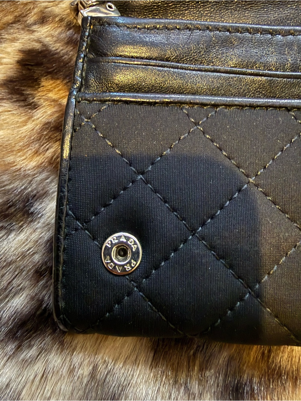 Prada Black Quilted Chain Crossbody Wallet - Picture 8 of 16